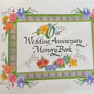 Floral Vintage Wedding Anniversary Memory Book